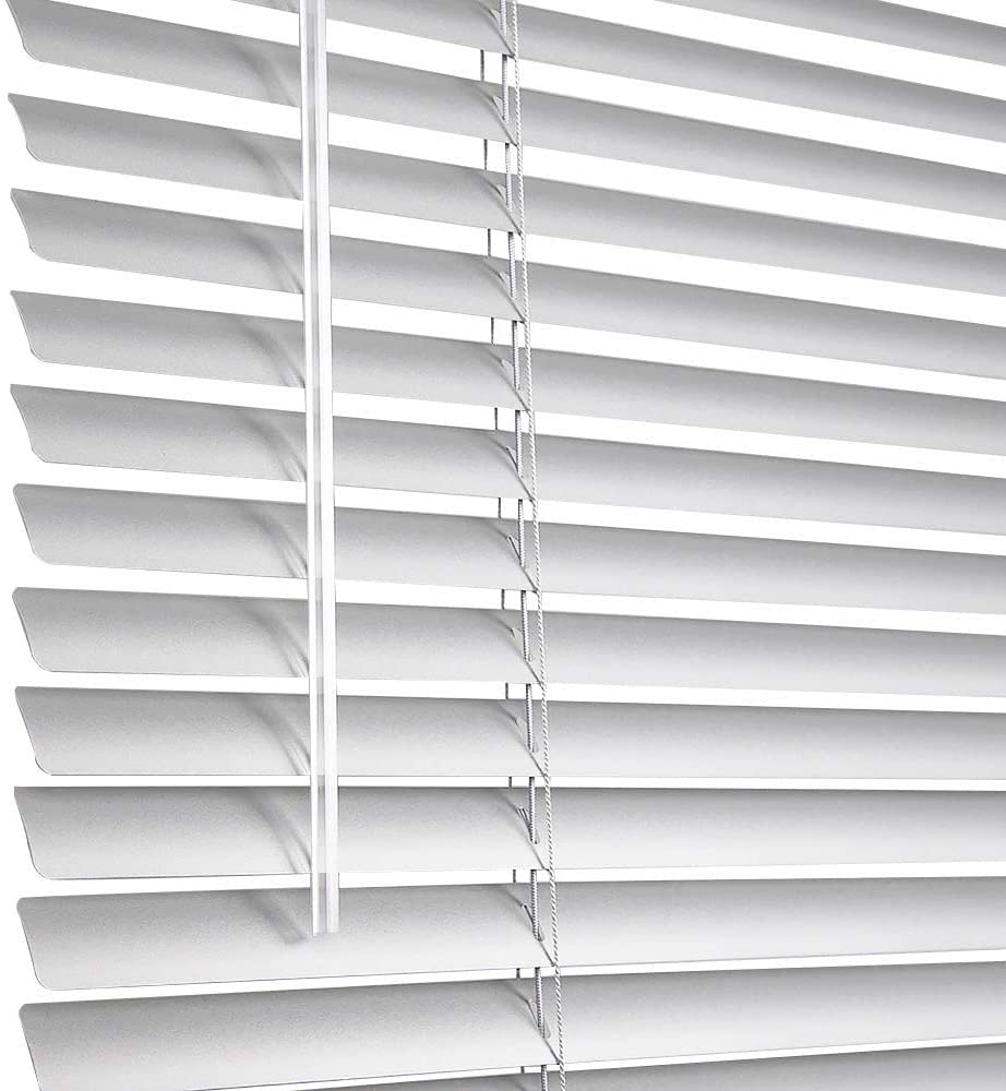 1" White Cordless Aluminum Mini Blinds