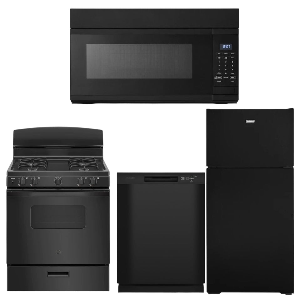 Black Appliance Bundle (Gas Stove)