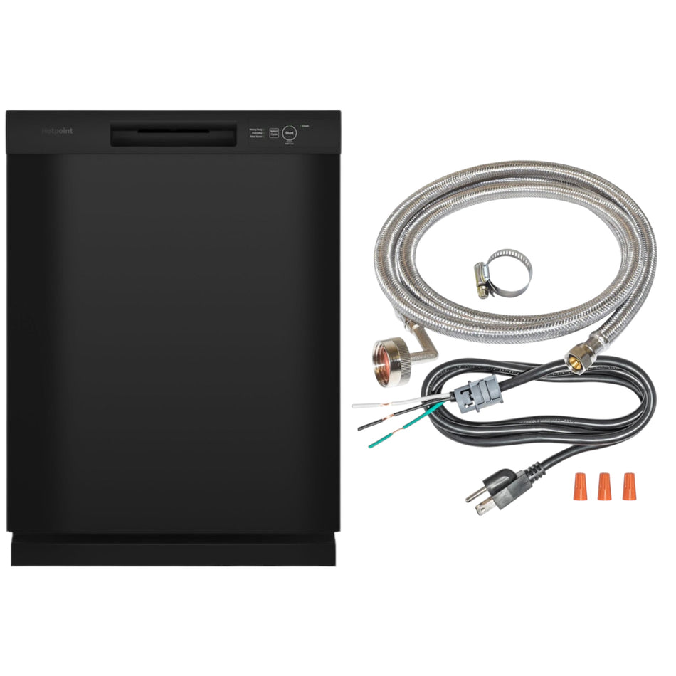 Hotpoint Black Dishwasher with Installation Kit