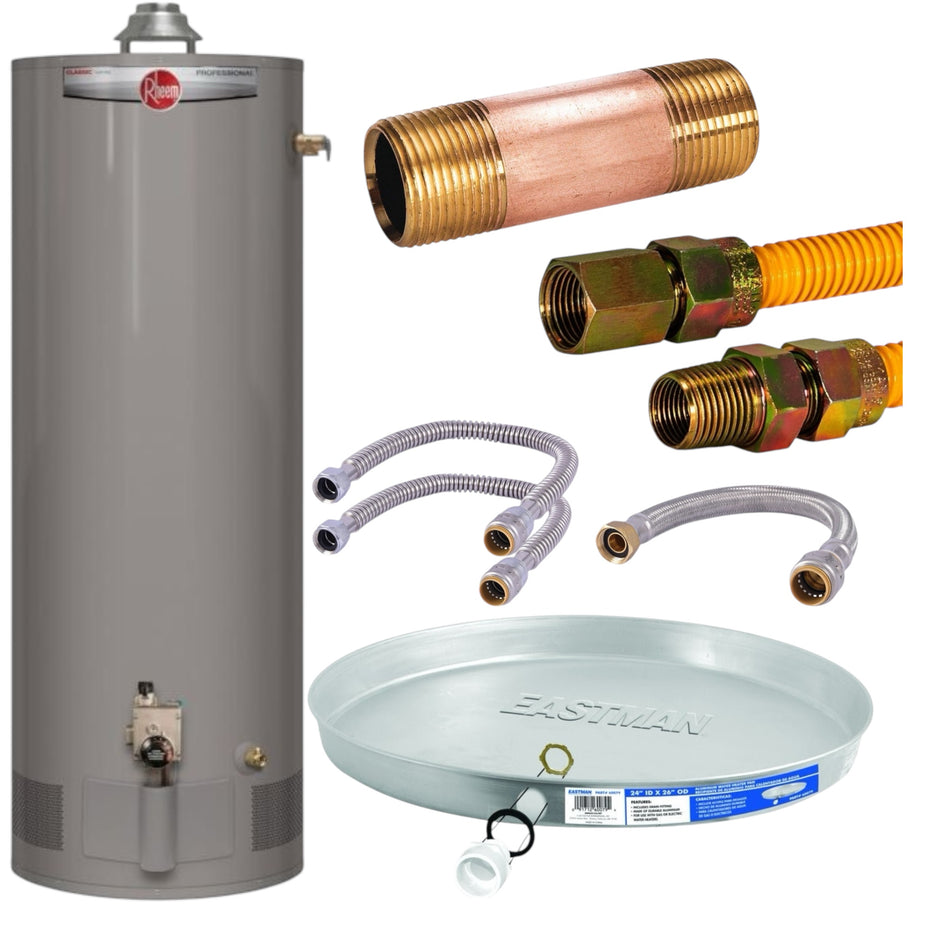 29-Gallon Slim Water Heater Bundle with Installation Kit