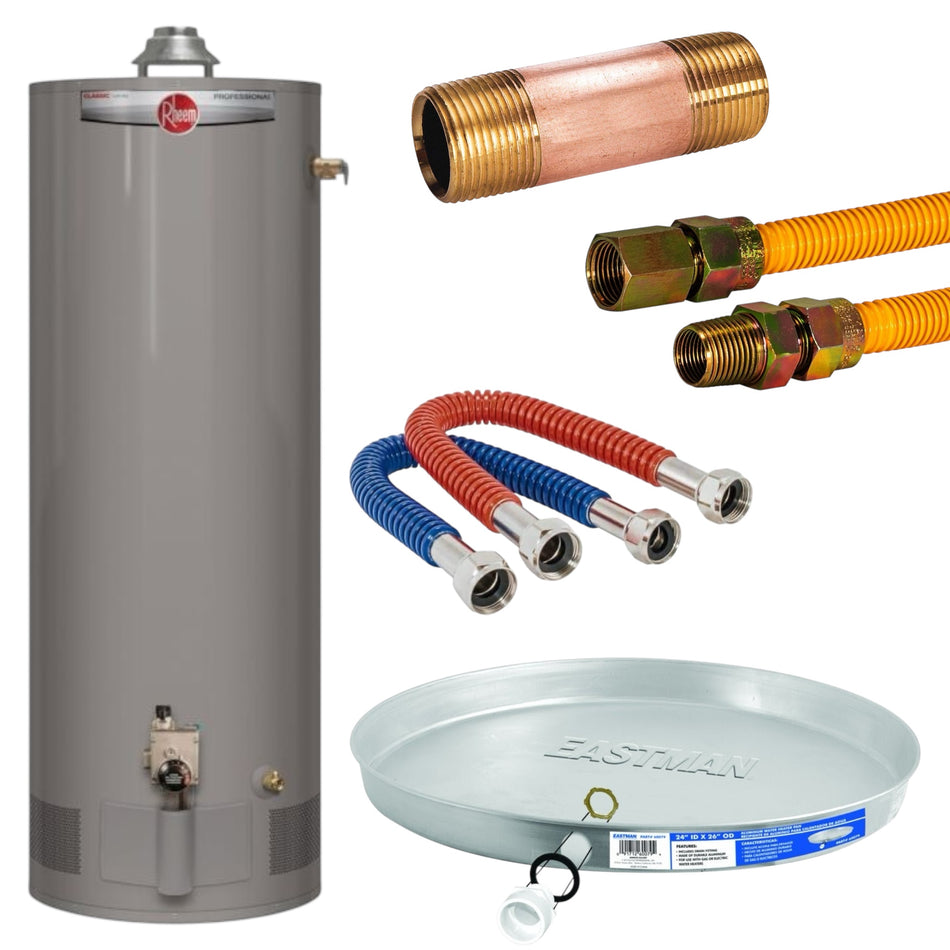 29-Gallon Slim Water Heater Bundle with Installation Kit