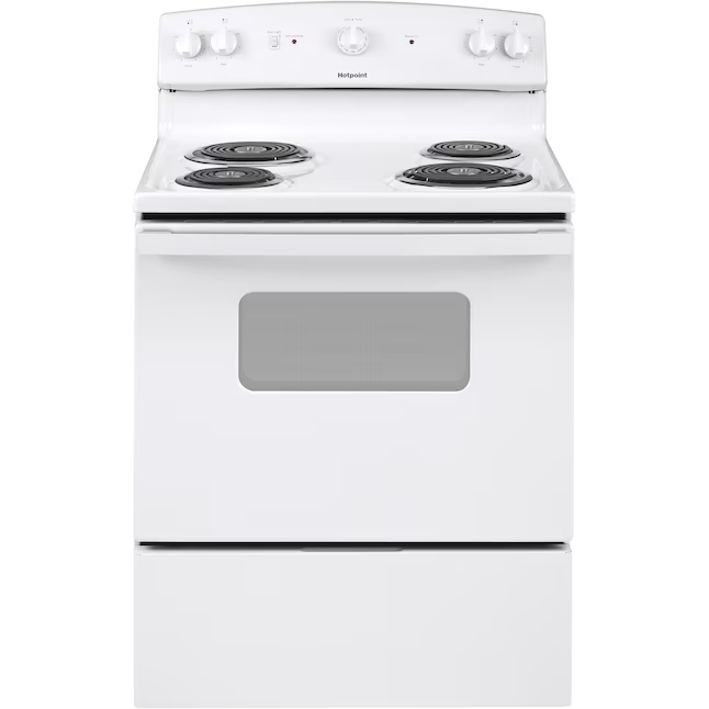 GE Electric White Range with 3-Prong Connector