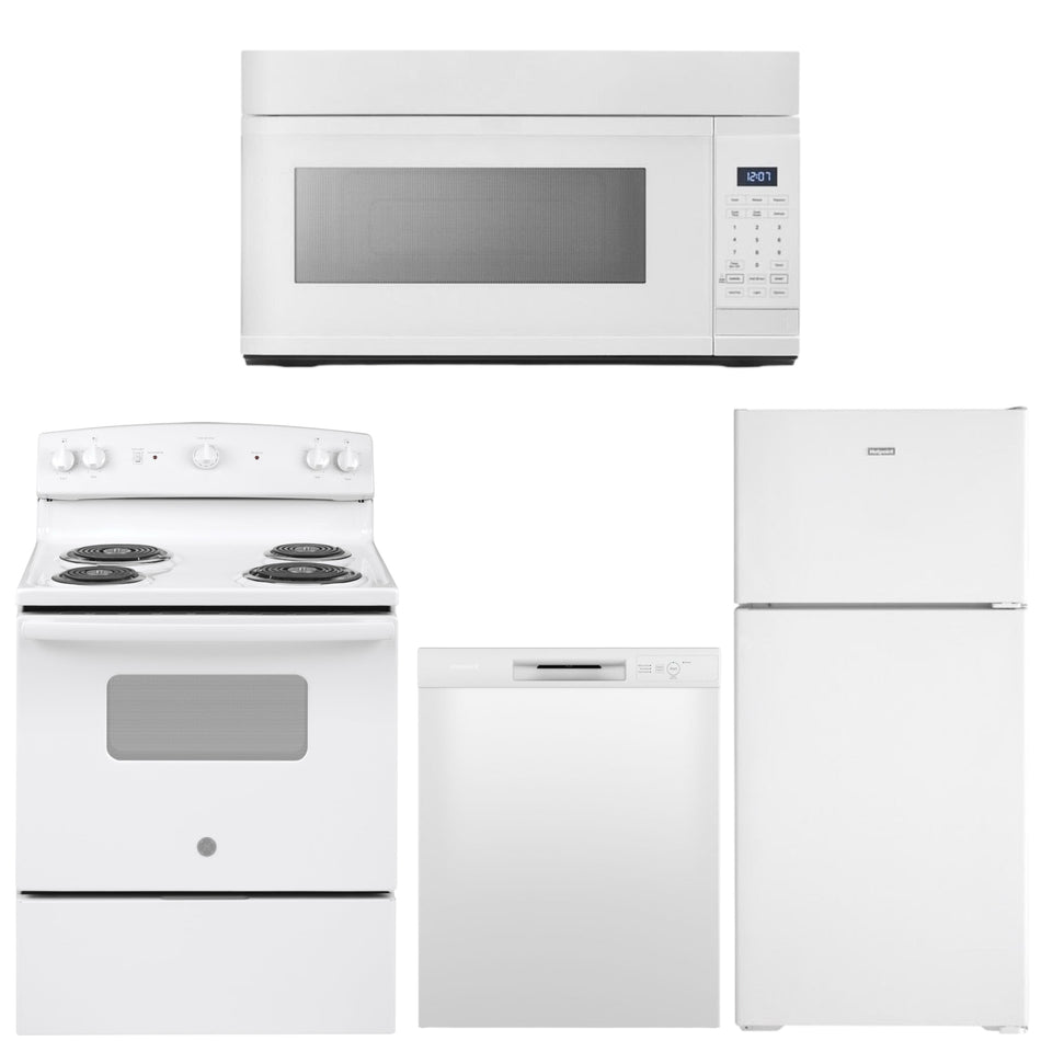 White Appliance Bundle (Electric Range)