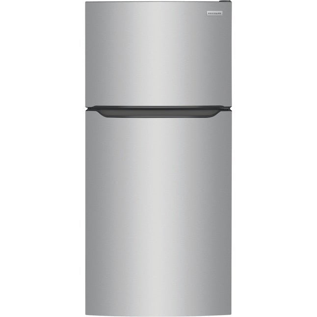 Frigidaire 18.3-cu ft Top-Freezer Glass Shelf Refrigerator (Stainless Steel) with Ice Maker Bundle