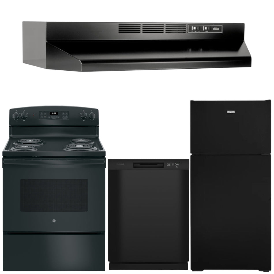 Black Appliance Bundle (Electric Range)