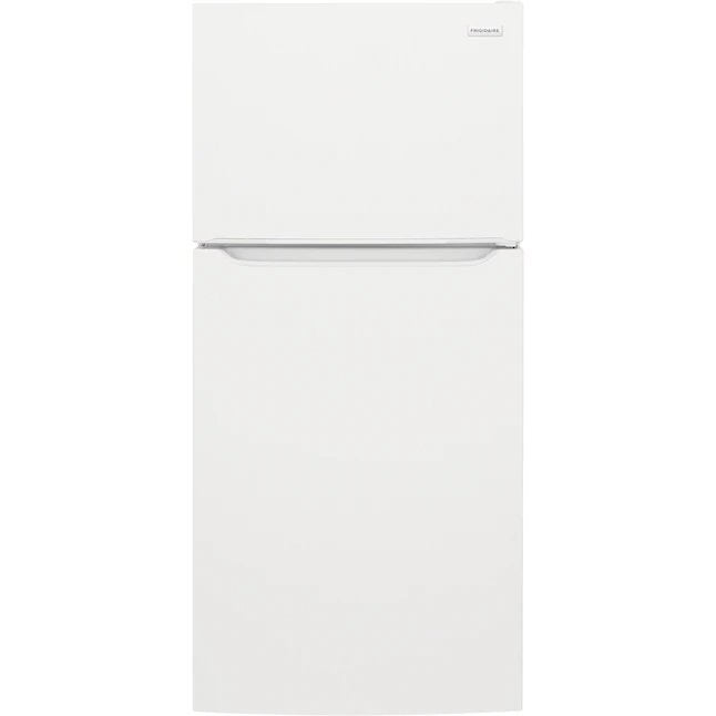 Frigidaire 18.3-cu ft Top-Freezer Glass Shelf Refrigerator (White) with Ice Maker Bundle