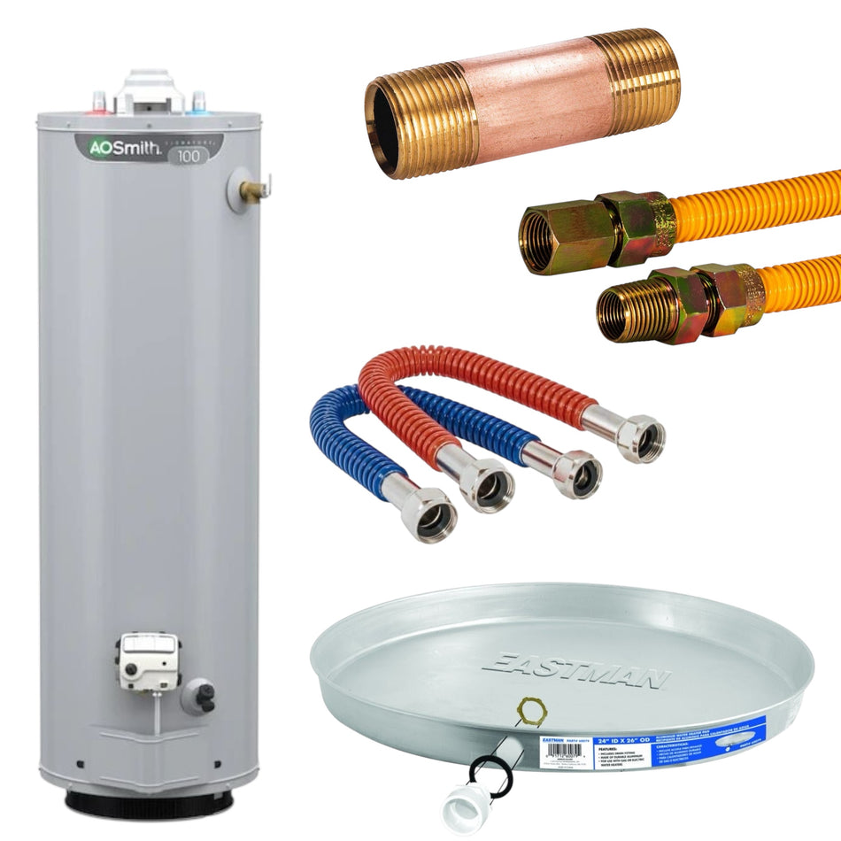 30-Gallon Gas Water Heater Bundle with Installation Kit