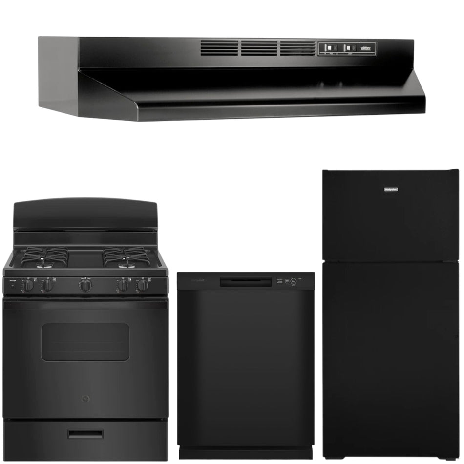 Black Appliance Bundle (Gas Stove)