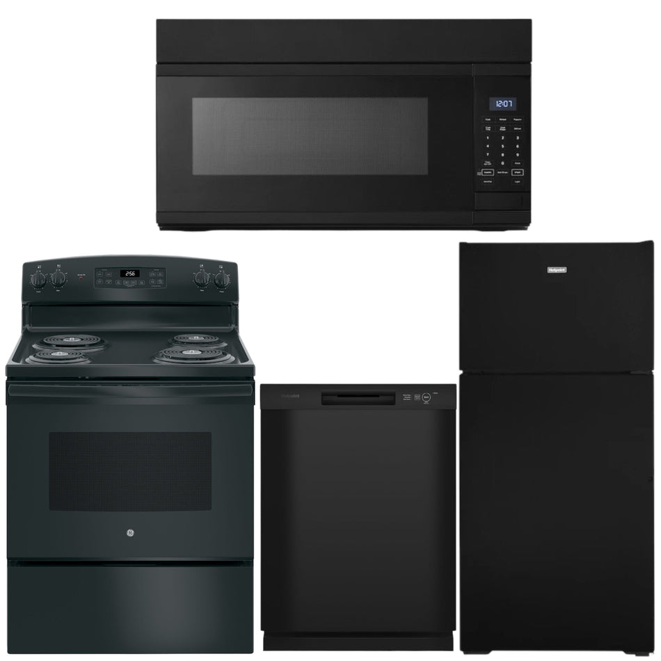 Black Appliance Bundle (Electric Range)