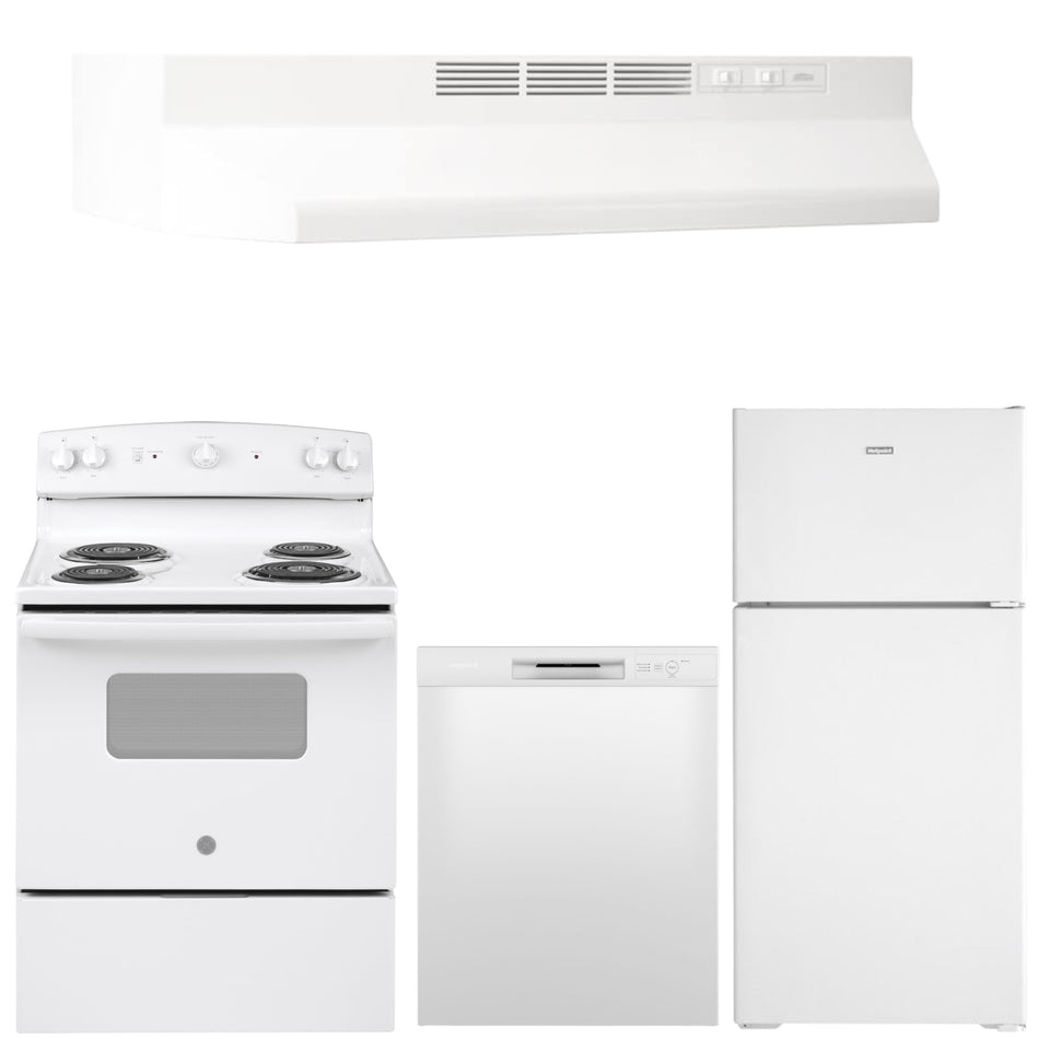 White Appliance Bundle (Electric Range)