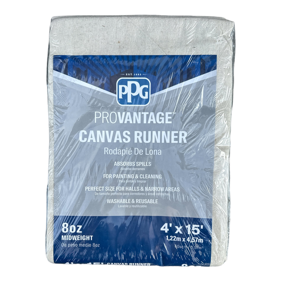 PPG ProVantage Canvas-Abdeckplane, 4 Fuß x 15 Fuß (Mittelgewicht, 8 oz)