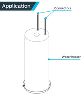 Conector de calentador de agua HoldRite QuickFlex de 1-1/4 pulgadas FIP x 1-1/4 pulgadas FIP x 18 pulgadas