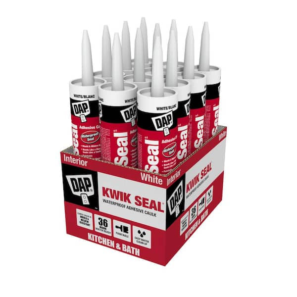 Dap 18032 Kwik Seal Kitchen & Bath Adhesive Caulk, 10.1 oz - White