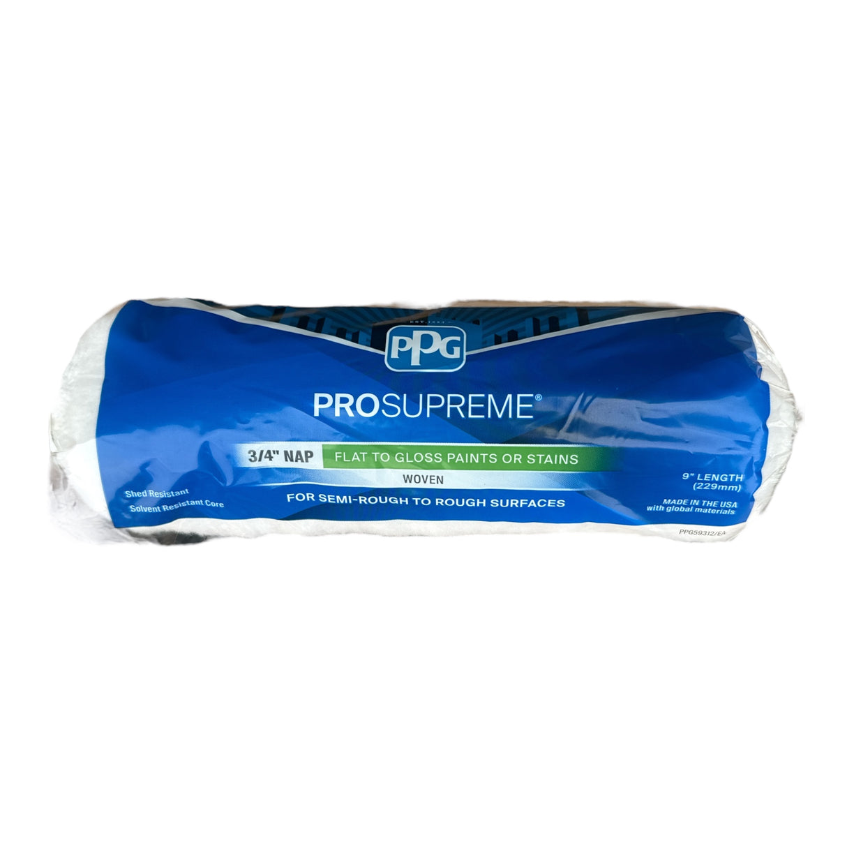 Cubierta de rodillo tejida PPG ProSupreme de 3/4 pulg. NAP x 9 pulg. L