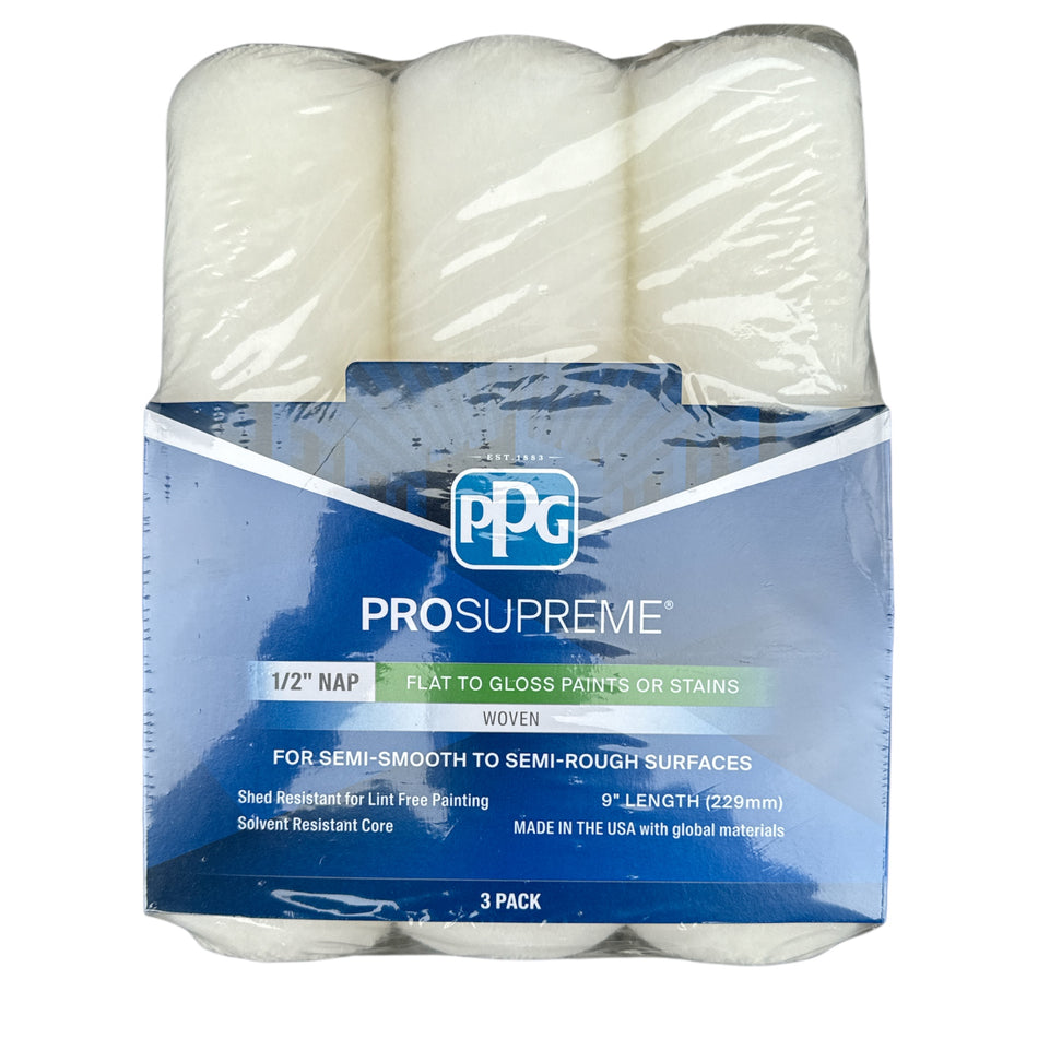 PPG ProSupreme Woven 1/2 Zoll NAP x 9 Zoll L Walzenbezug (3er-Pack)