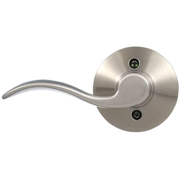 Wave Lever Left Hand Dummy Door Lock (Satin Nickel)