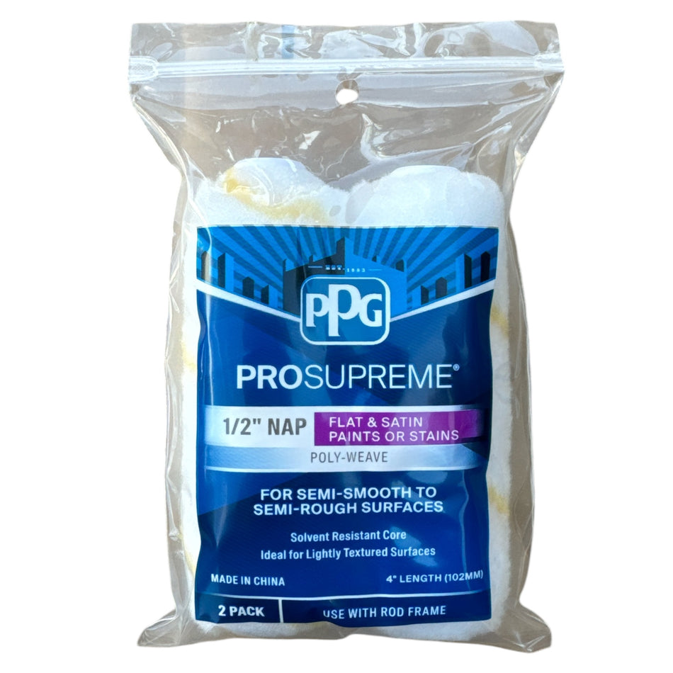 PPG ProSupreme 1/2 in. NAP Poly-Weave 4 in. Roller (2-Pack)