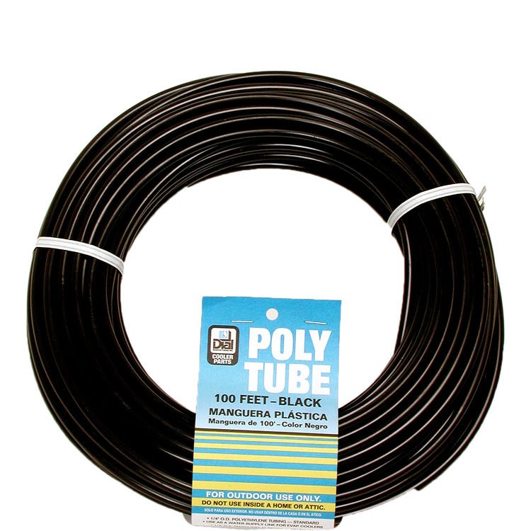 Tubo de polietileno negro de ¼” x 50 pies