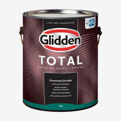 Glidden® Total™ Exterior Paint + Primer (Flat, Ultra Deep Base)