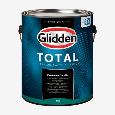 Glidden® Total™ Interior Paint + Primer (Flat, MidTone Base)