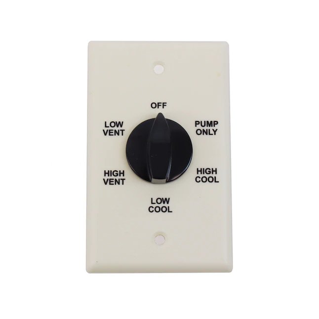 Enfriador evaporativo de dial Interruptor de enfriador de 2 velocidades (2 pulg. x 4 pulg.) - Plástico