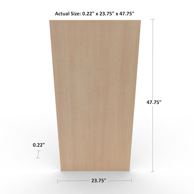 Madera contrachapada Lauan de 1/4 pulg. x 2 pies x 4 pies