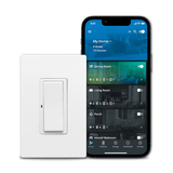 Eaton Wi-Fi Smart 15-amp Single-pole/3-way Smart Rocker Master Light Switch, White/Light Almond/Ivory