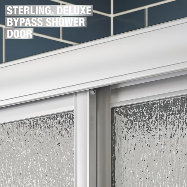 Sterling Deluxe Silver 54-in to 60-in W x 70-in H Framed Sliding Shower Door