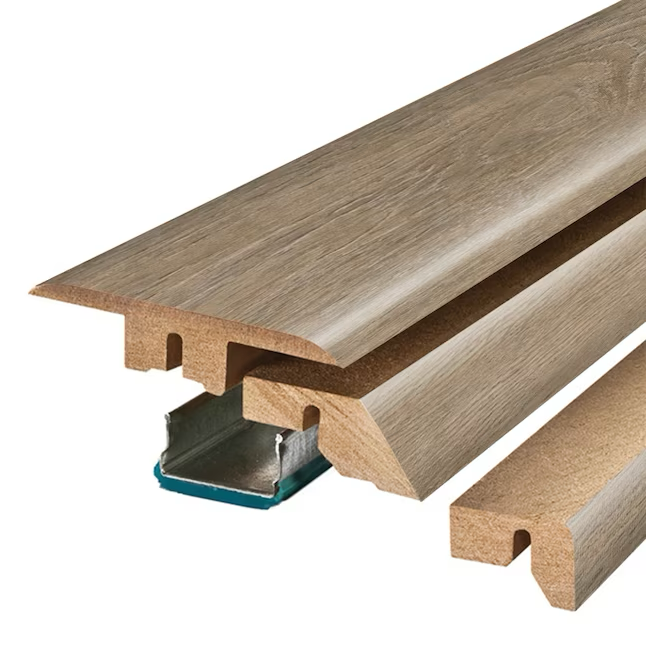 Project Source Urbanite Moldura para piso multiusos de madera laminada de 0,75 pulgadas de alto x 2,37 pulgadas de ancho x 78,7 pulgadas de largo