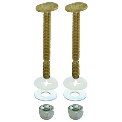 EZ-FLO  1/4 in. x 2-1/4 in. Brass Closet Bolt Set