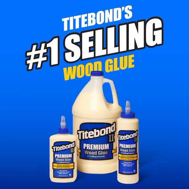 Titebond II Premium Wood Glue Yellow, Interior/Exterior Wood Adhesive (128-fl oz)