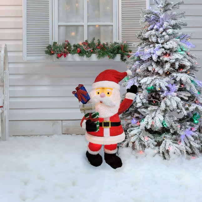 Holiday Living 4-ft LED Pop Up Santa with Gifts Decoration