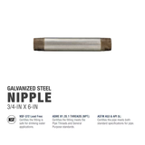 RELIABILT 3/4-in x 6-in Galvanized Nipple