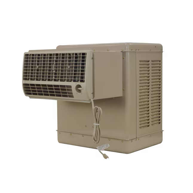 Essick Air 2800-CFM Enfriador evaporativo de ventana para exteriores de 2 velocidades para 600 pies cuadrados (motor incluido)