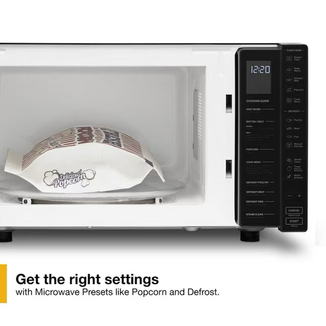 Whirlpool 1.1-cu ft 900-Watt Sensor Cooking Controls Countertop Microwave (Black)