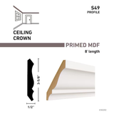 RELIABILT 8-ft Primed MDF L 49 Crown Moulding