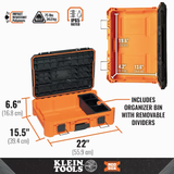 Klein Tools MODbox 22-in Orange Plastic Tool Box