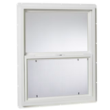 Project Source 20000S Series New Construction 23-1/2-in x 29-1/2-in x 3-in Jamb White Vinyl Single-glazed Single Hung Window Half Screen Included