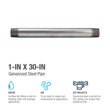 Southland 1-in x 30-in Galvanized Pipe