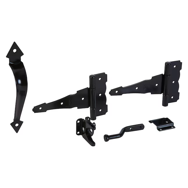 National Hardware 8-in Black Gate Hardware Kit