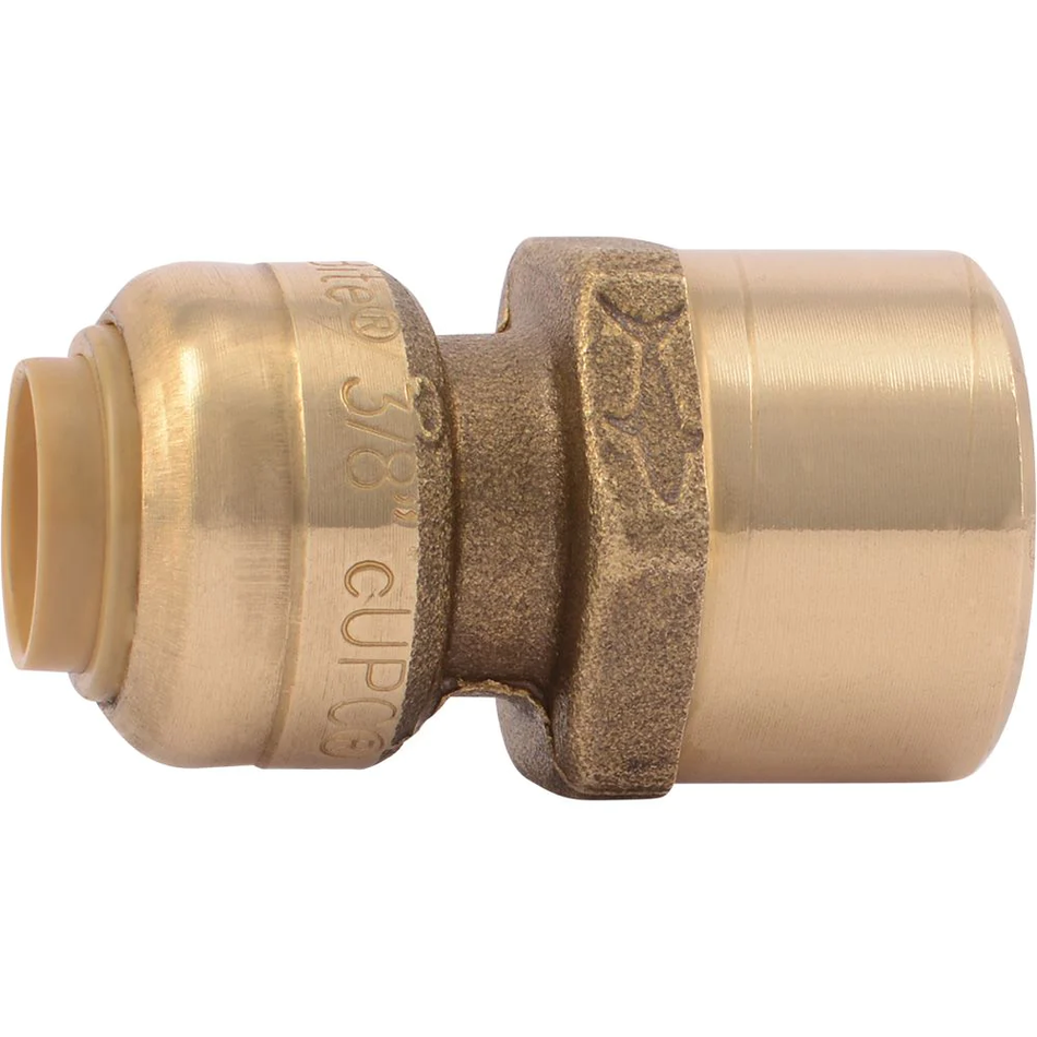 SharkBite 3/8 in. (1/2 in. OD) x 1/2 in. FNPT Brass Push Female Adapter