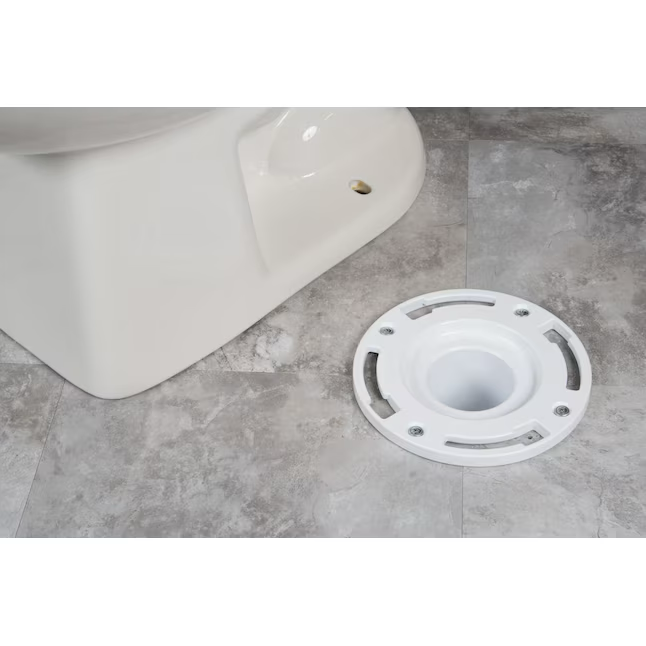 Oatey Twist-N-Set 2.89-in White PVC Toilet Flange