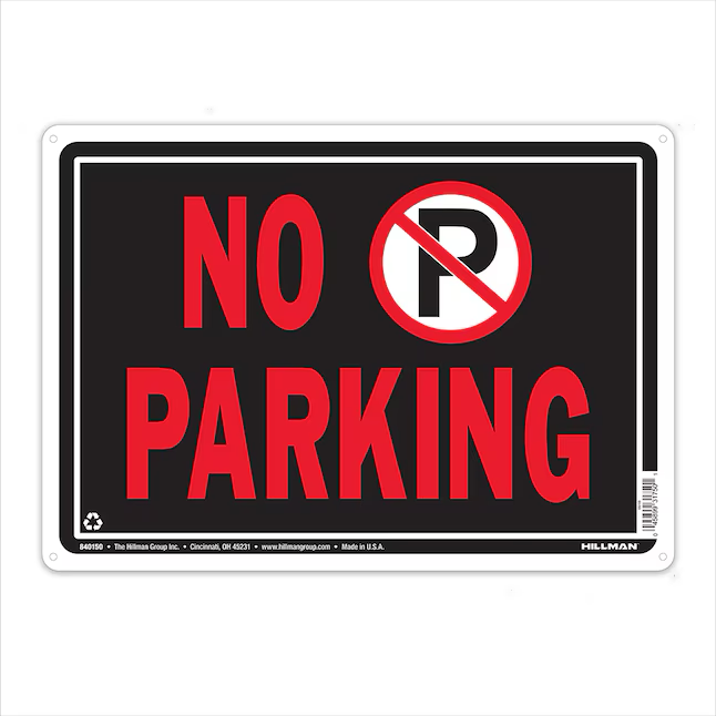 Hillman 10-in x 14-in Aluminum Parking Lot/Driving Sign
