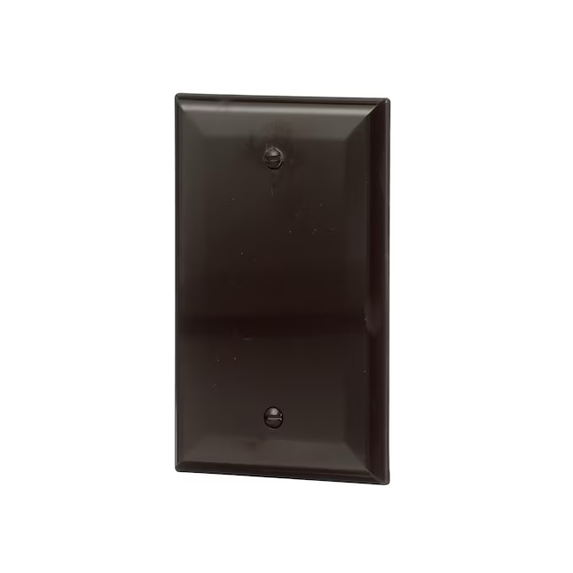 Eaton 1-Gang Midsize Brown Polycarbonate Indoor Blank Wall Plate