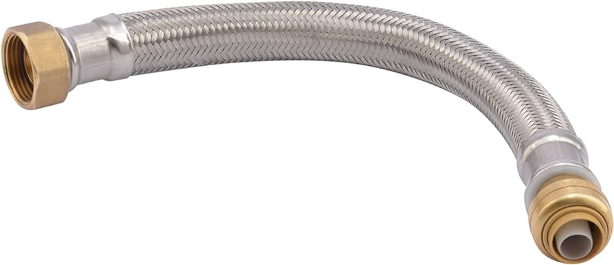 SharkBite 1/2 in. x 3/4 in. FIP Stainless Steel Braided Flexible Water Heater Connector (12 in. Length)