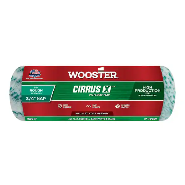 Wooster 9 Zoll x 3/4 Zoll Pro Cirrus X fusselbeständiger Strickstoff mit hoher Dichte