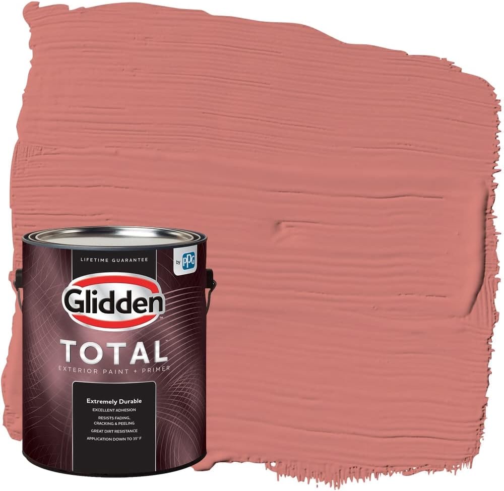 Glidden Total Exterior Paint & Primer Semi-Gloss, Chili Pepper