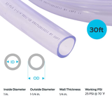 EZ-FLO 1-in Inner Diameter PVC Clear Vinyl Tubing (By-the-Foot)