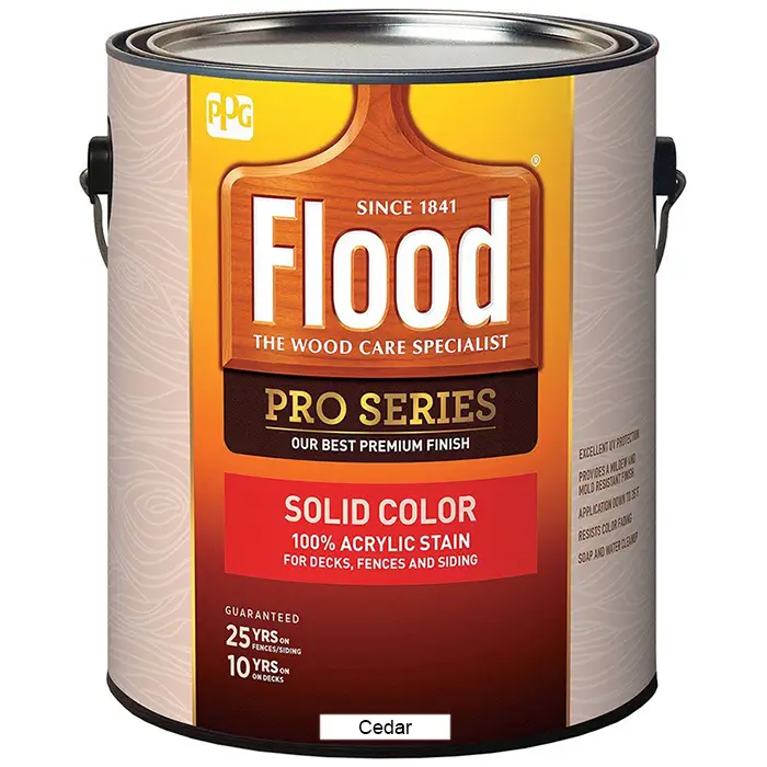 Tinte acrílico de color sólido Flood Pro Series (rojo navajo, 1 galón)