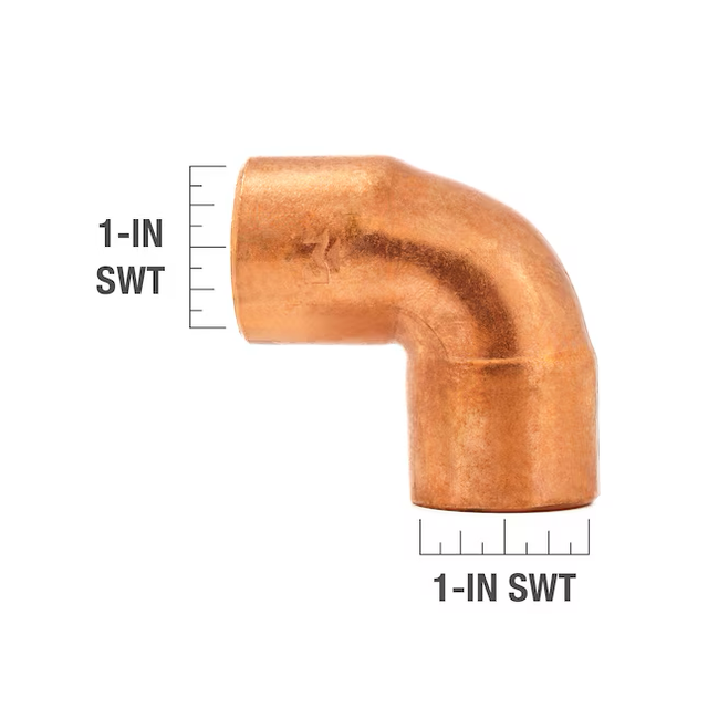 Streamline 1-in 90-Degree Copper Short Radius Elbow